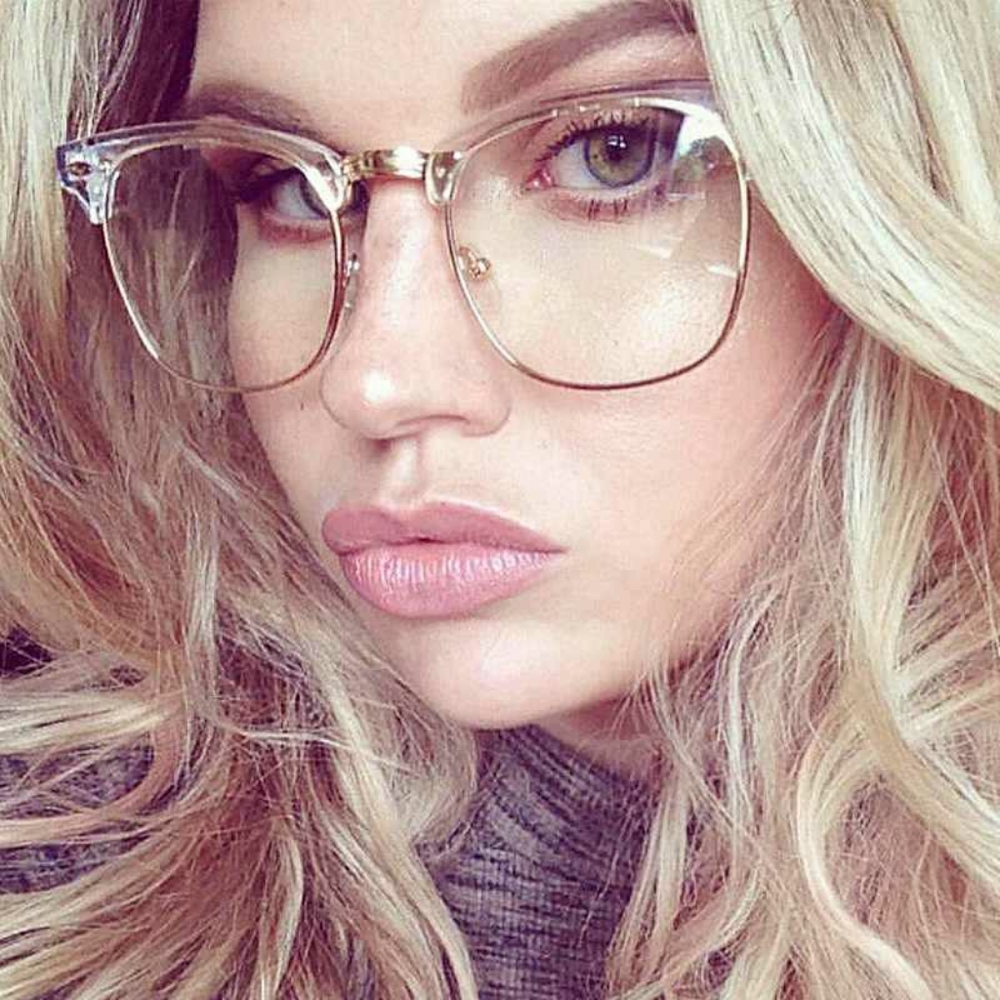 Vintage Retro Clear Frame Eyeglasses - Picture 2 of 5